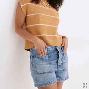 Madewell The Relaxed Dadjean Short in Parkglen Wash: Patch Pocket Edition sz29